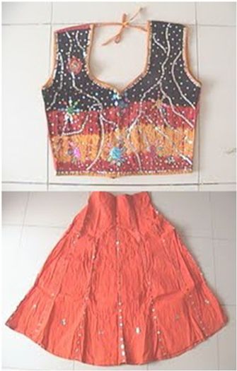 orange chaniya choli