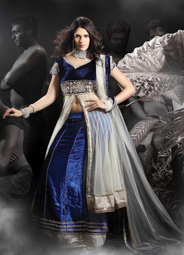 blue-net-chaniya-choli-ss-p24b - Chaniya Choli