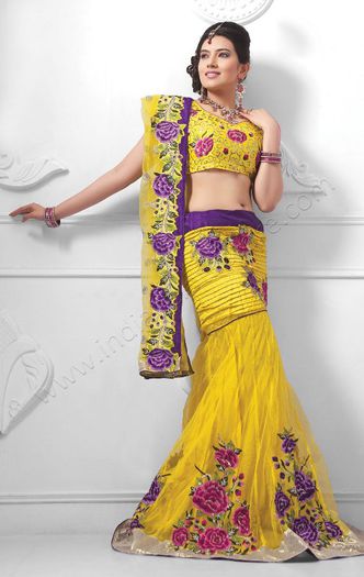 yellow-net-chaniya-choli-12422 - Chaniya Choli