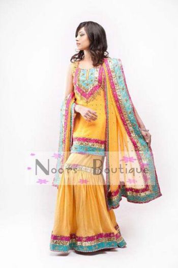 mehndi-wear-sharara-dresses-by-NOORZ-Boutique - Sharara