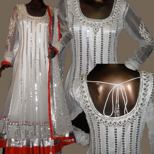 white-anarkali-suit-sa - Anarkali Dress