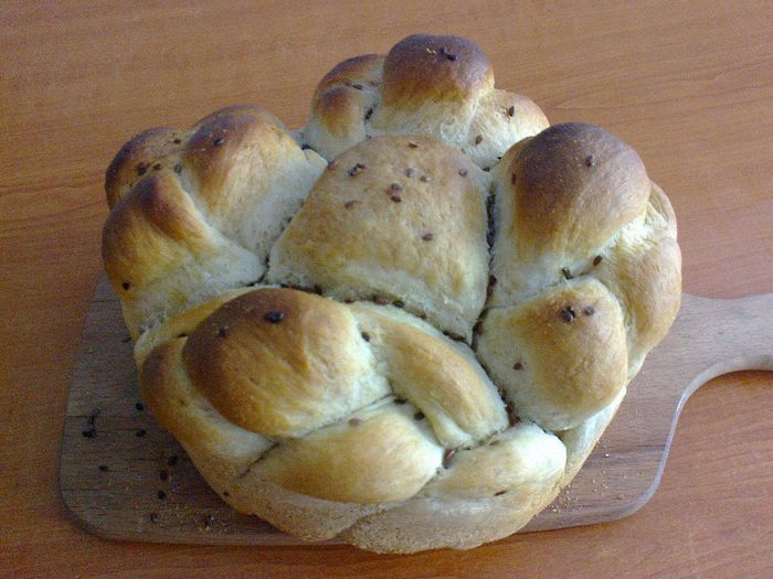 Paine decorativa - cu seminte de in - Culinar 1