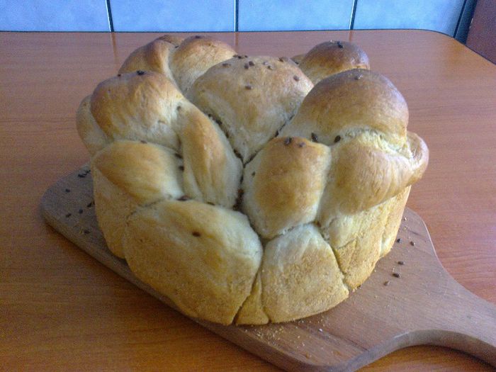 Paine decorativa - cu seminte de in - Culinar 1