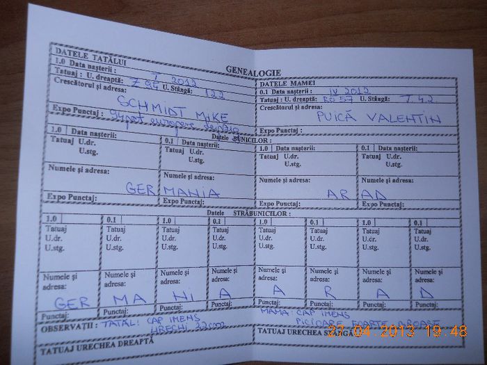 RO 19 LG23(F1); 3,890kg aproape 4luni(10.06.13)
