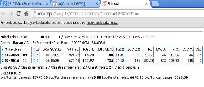 Butenky 1 25.05.2013 - Rezultate 2013