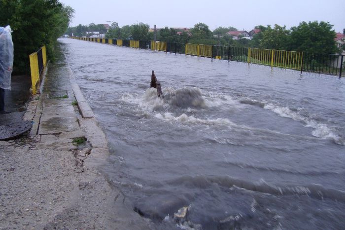 CURTEA MEA AR FI IN DREAPTA JOS SUB POD - inundatia care mia distrus curtea si voliera