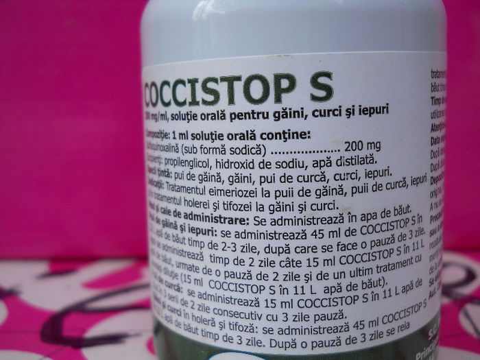 Doza, coccidioza 2ml la 1L apa+0,6 vit k3