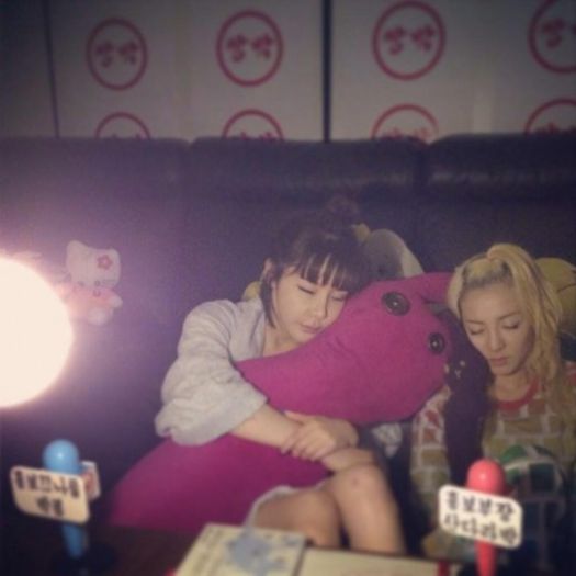 22 - 2NE1 sleeping