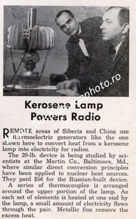 lampa kerosen  radio - TERMOGENERATOR RUSESC TGK