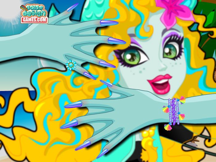 Lagoona Blue Manicure - Monster high game