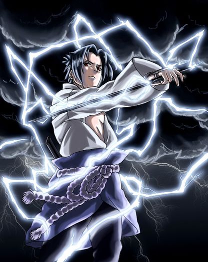 Sasuke Chidori; Chidori pe tot corpul sursa Chidorilui-Sabie
