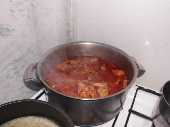 fierbem 30-40 min - friptura de iepure la cuptor