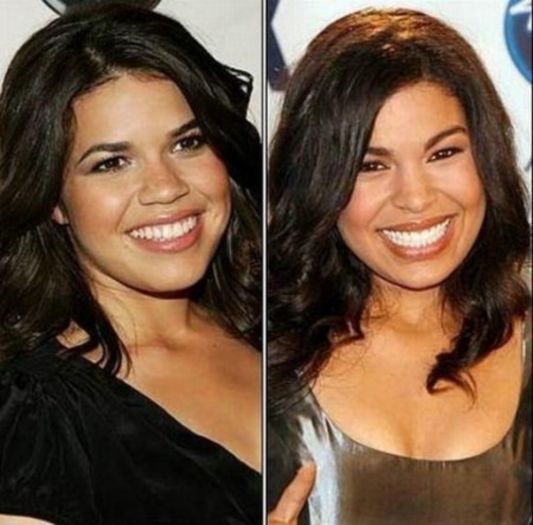 America-Ferrera-and-Jordin-Sparks-e1338799938752 - Actrite-Actori care seamana destul de mult mult-Voi ce credeti