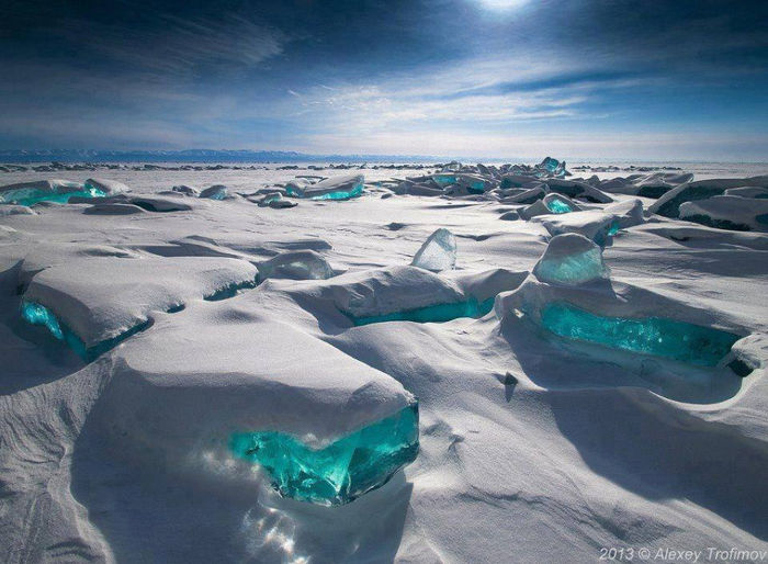 Turquoise Ice at Northern Lake Baikal, Russia - EK Pearl of Baikal