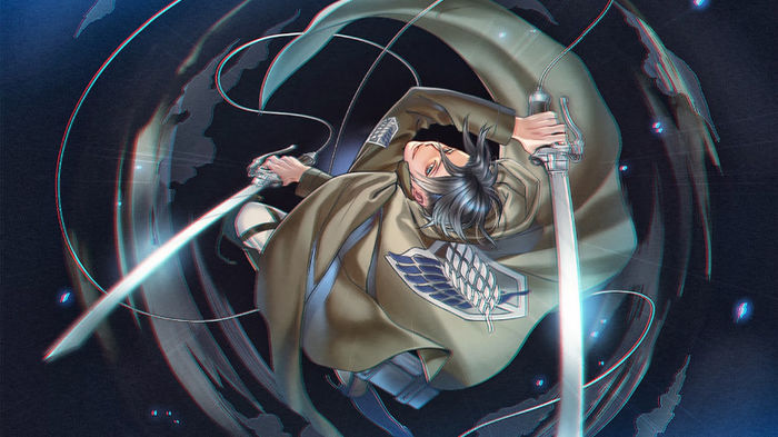 Levi-3D-Maneuver-Gear-Attack-on-Titan-Shingeki-no-Kyojin-wallpaper-hd-Anime-Boy-Male-Recon-Corps - Shingeki no kyojin