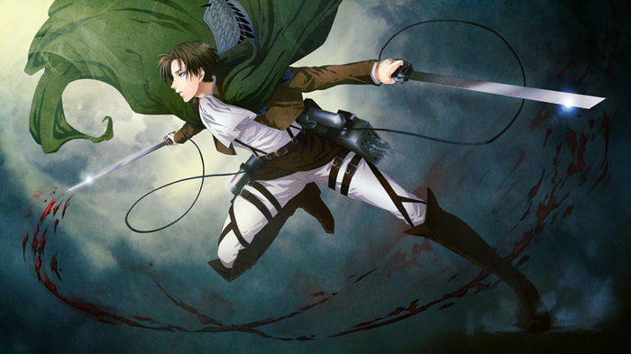 levi-Rivaille-3d-Maneuver-Gear-Blood-Cape-attack-on-titan-shingeki-no-kyojin-anime-hd-wallpaper - Shingeki no kyojin