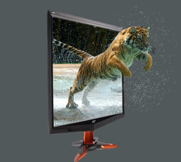 Tiger jump - Efect 3D Arta fotografica