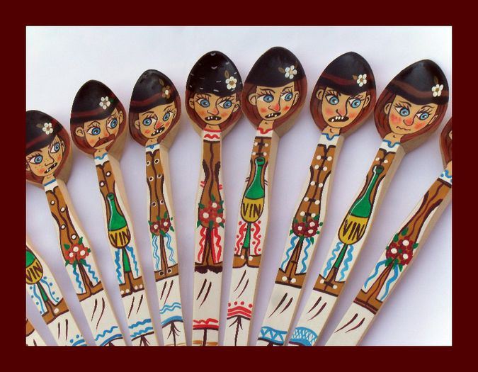 SDC15933 - LINGURI DE LEMN PICTATE MANUAL - tel 0771503314