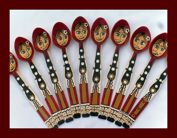 SDC15955 - LINGURI DE LEMN PICTATE MANUAL - tel 0771503314