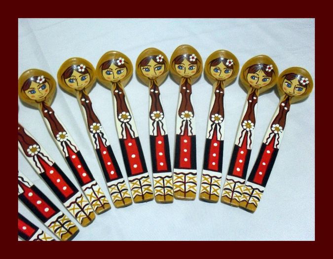 SDC16082 - LINGURI DE LEMN PICTATE MANUAL - tel 0771503314