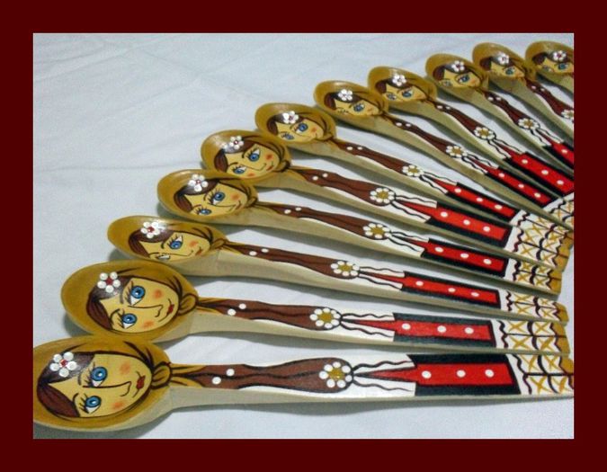 SDC16086 - LINGURI DE LEMN PICTATE MANUAL - tel 0771503314