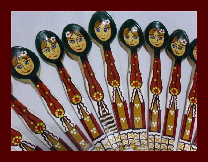 SDC16097 - LINGURI DE LEMN PICTATE MANUAL - tel 0771503314