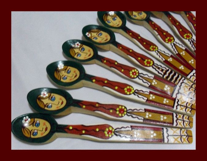 SDC16098 - LINGURI DE LEMN PICTATE MANUAL - tel 0771503314