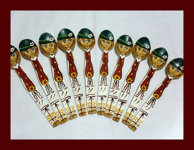 SDC16101 - LINGURI DE LEMN PICTATE MANUAL - tel 0771503314