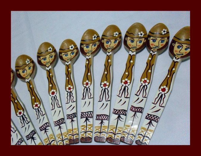 SDC16124 - LINGURI DE LEMN PICTATE MANUAL - tel 0771503314