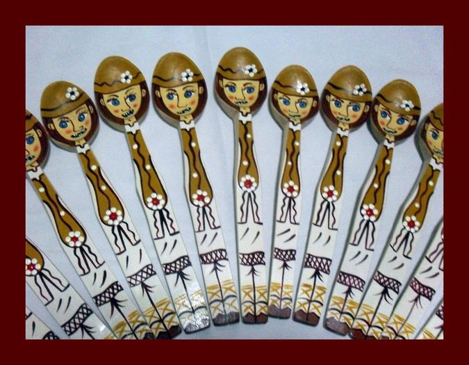 SDC16126 - LINGURI DE LEMN PICTATE MANUAL - tel 0771503314