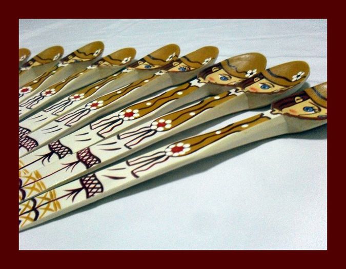 SDC16127 - LINGURI DE LEMN PICTATE MANUAL - tel 0771503314