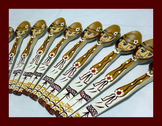 SDC16129 - LINGURI DE LEMN PICTATE MANUAL - tel 0771503314