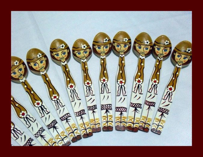 SDC16131 - LINGURI DE LEMN PICTATE MANUAL - tel 0771503314