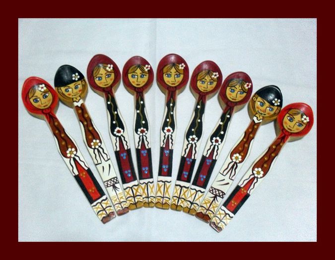 SDC16132 - LINGURI DE LEMN PICTATE MANUAL - tel 0771503314