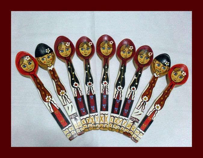 SDC16134 - LINGURI DE LEMN PICTATE MANUAL - tel 0771503314