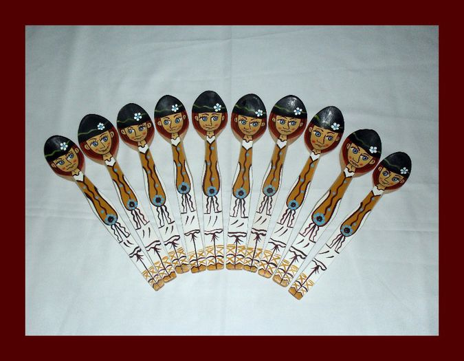 SDC16073 - LINGURI DE LEMN PICTATE MANUAL - tel 0771503314