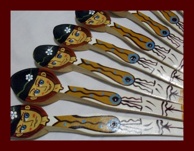 SDC16077 - LINGURI DE LEMN PICTATE MANUAL - tel 0771503314