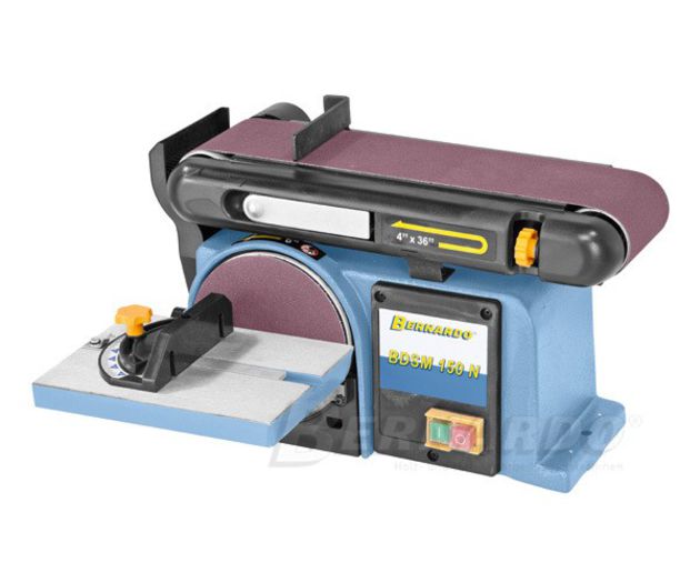 BDSM 150 N; Masina universala de slefuit cu banda si disc din seria BDSM, conceputa pentru debavurare sau slefuire pe suprafata si contur. Model ideal pentru realizarea de lucrari de modelism si bricolaj.
