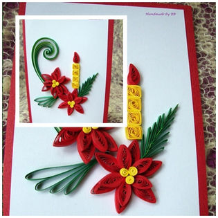 felicitare 1 = disponibila; -felicitare realizata din hartie rasucita, quilling.
-se poate realiza si in alte modele
-pret la cerere.
