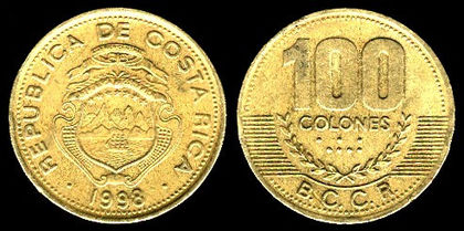 100 colones, 2000, 736; Costa Rica
