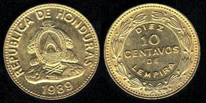 10 centavos, 1989, 643 - America de Nord si Arhipelagul Caraibean