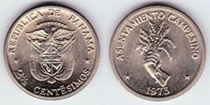 2 jum centesimos, 1973, 774; Panama
