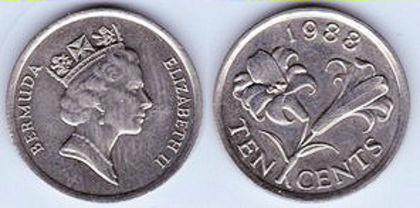 10 centi, 1990, 1030; Bermuda
