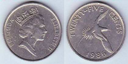 25 cent, 1997, 1035; Bermuda
