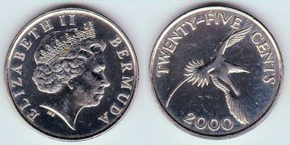 25 cent, 2002, 1036; Bermuda
