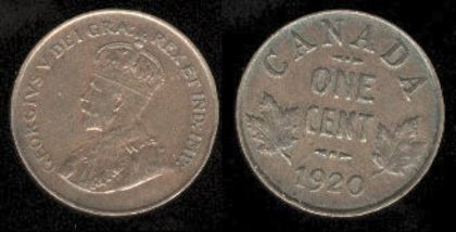 1 cent, Canada, George V, 1929 - America de Nord si Arhipelagul Caraibean