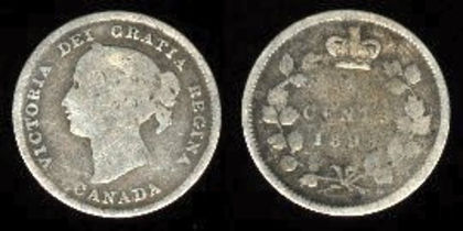 5 centi, Canada, Regina Victoria, 1896, 100