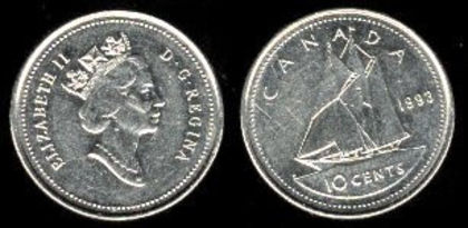 10 centi, Canada, 1991