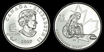 25 cents, 2007, Jocurile Paraolimpice Vancouver 2010, 834