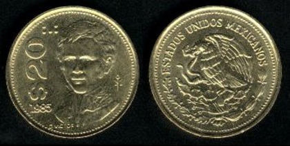 20 pesos, 1989, Guadalupe Victoria, 402